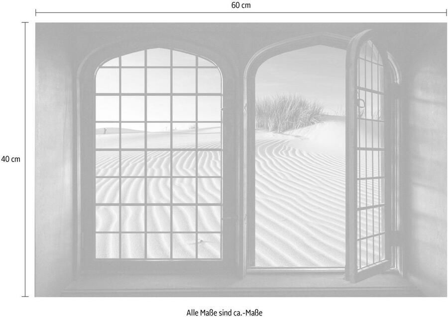 Queence Wandfolie Duin Muursticker muurdecoratie zelfklevend 3D raam