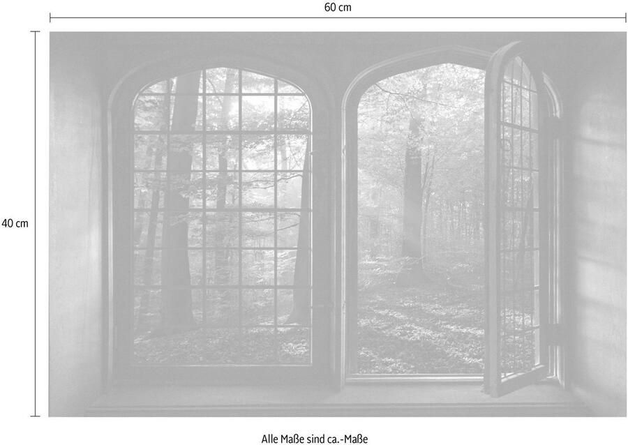Queence Wandfolie Herfstdag Muursticker muurdecoratie zelfklevend 3D raam