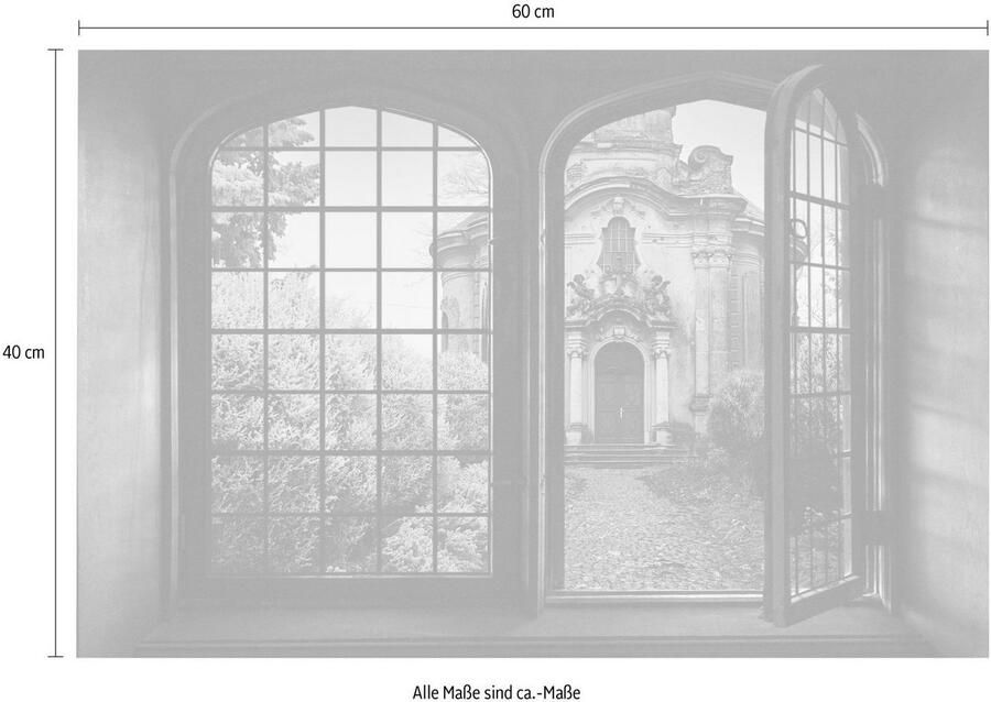 Queence Wandfolie Kleine kapel Muursticker muurdecoratie zelfklevend 3D raam