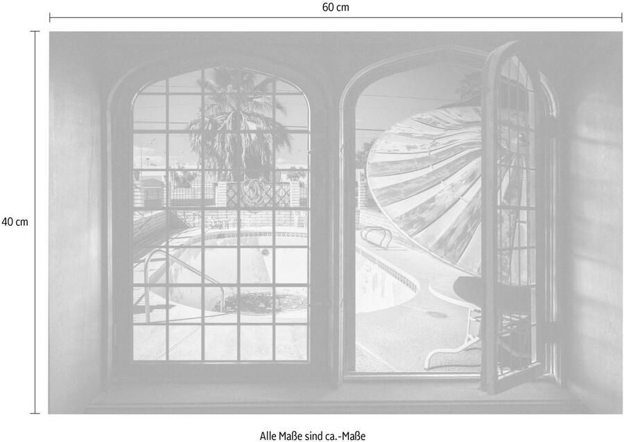 Queence Wandfolie LA Muursticker muurdecoratie zelfklevend 3D raam