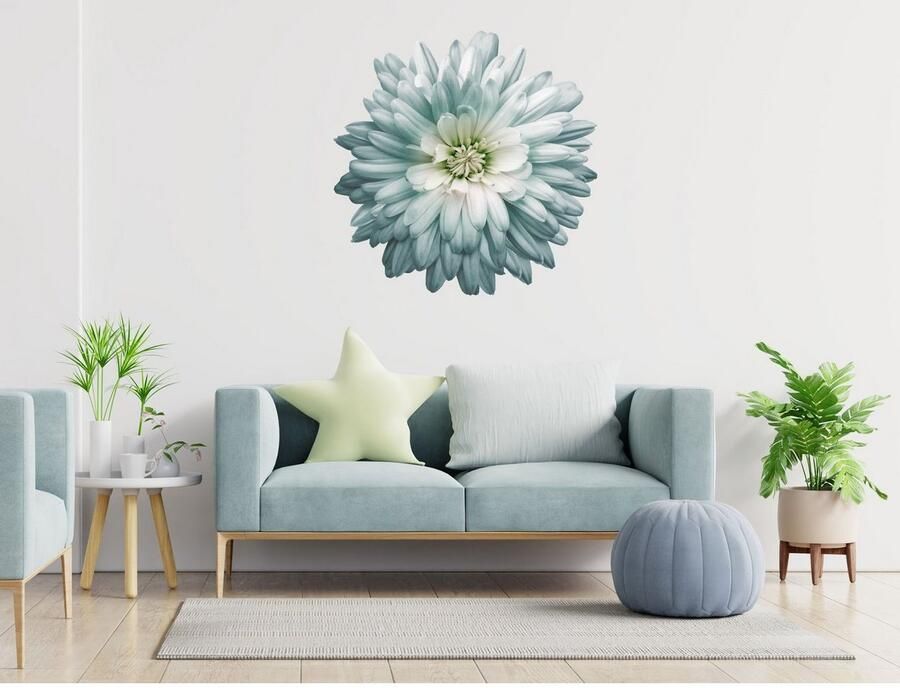 Queence Wandfolie Luna Muurdecoratie sticker bloem bloei zelfklevend (1 stuk)