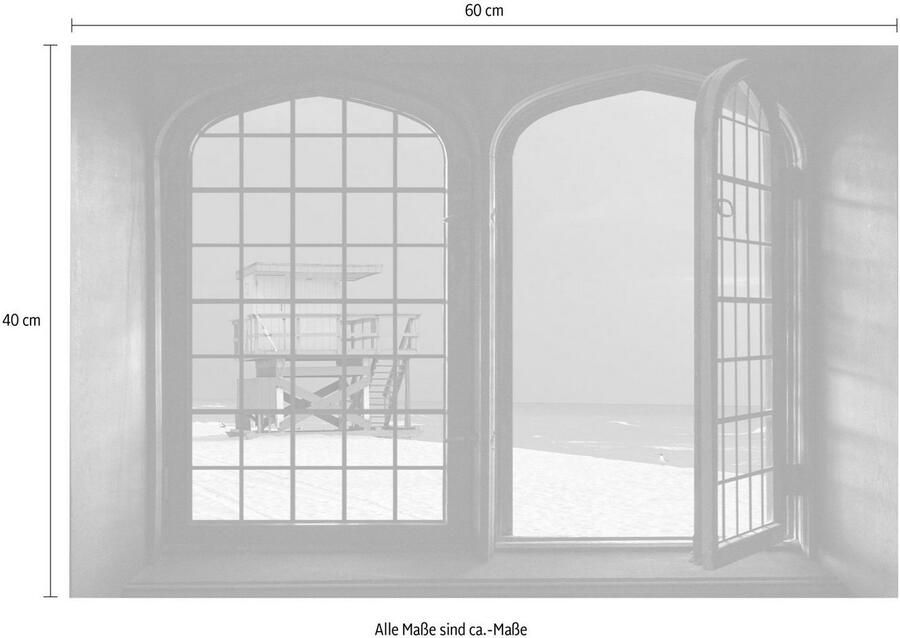 Queence Wandfolie Miami Muursticker muurdecoratie zelfklevend 3D raam