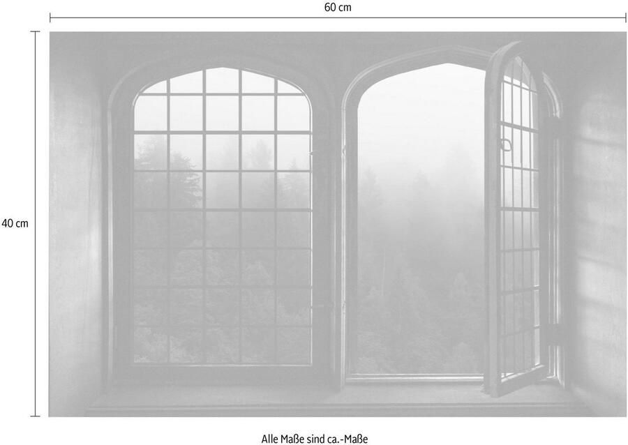 Queence Wandfolie Mist Muursticker muurdecoratie zelfklevend 3D raam