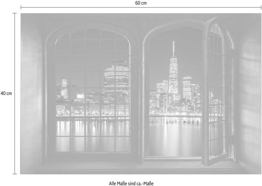 Queence Wandfolie Nacht Muursticker muurdecoratie zelfklevend 3D raam