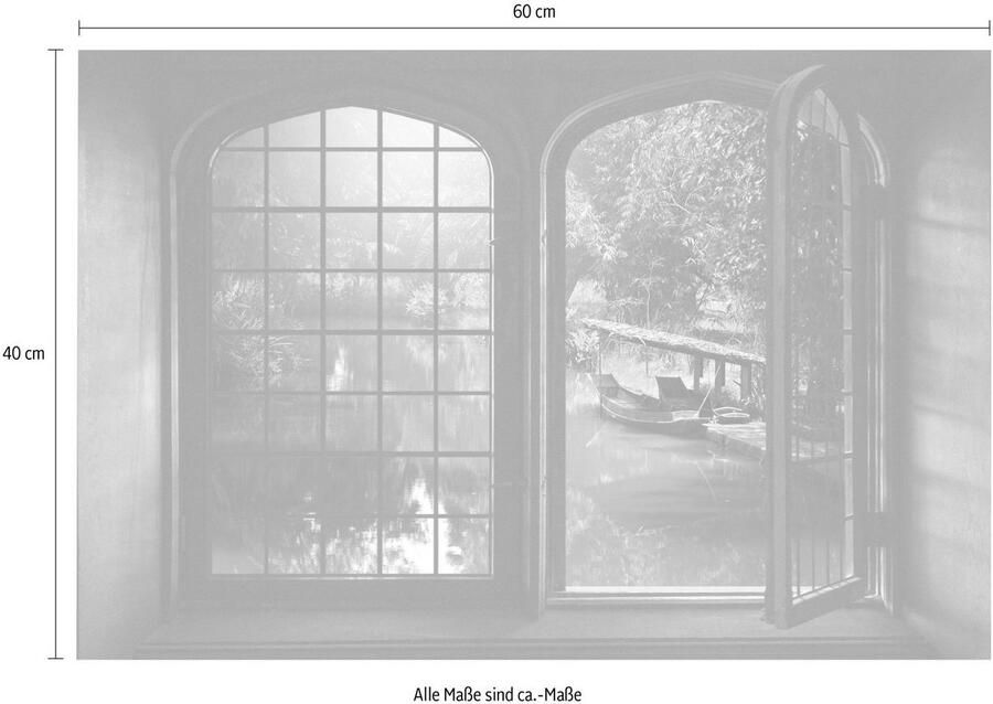 Queence Wandfolie Oerwoud Muursticker muurdecoratie zelfklevend 3D raam