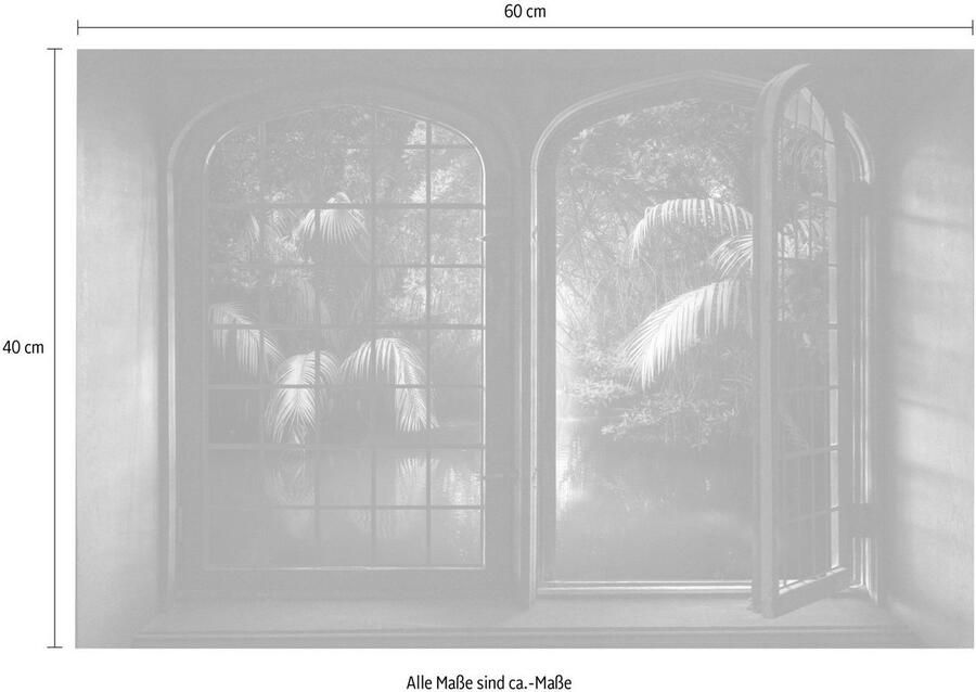 Queence Wandfolie Oerwoud Muursticker muurdecoratie zelfklevend 3D raam