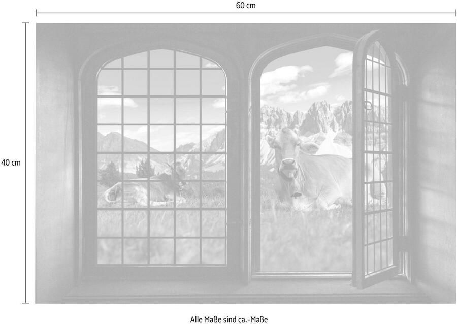 Queence Wandfolie Touch of Austria Muursticker muurdecoratie zelfklevend 3D raam