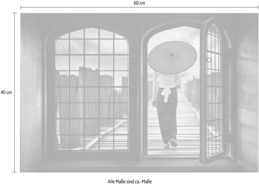 Queence Wandfolie Verbindingsstuk Muursticker muurdecoratie zelfklevend 3D raam