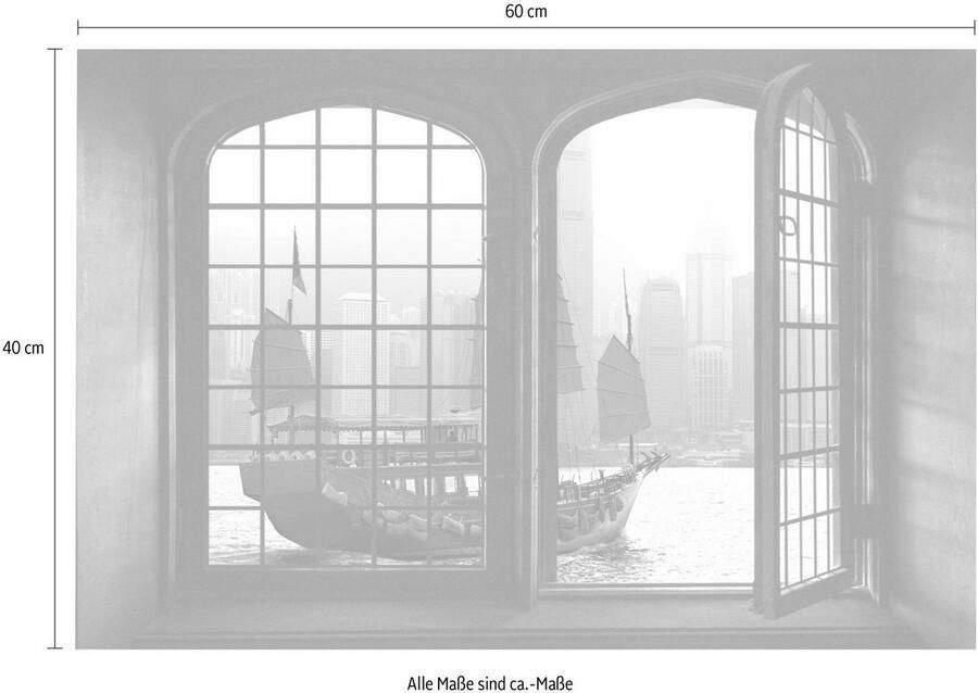 Queence Wandfolie Vikingen Muursticker muurdecoratie zelfklevend 3D raam