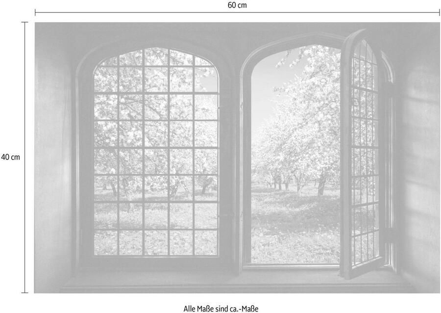 Queence Wandfolie Voorjaar Muursticker muurdecoratie zelfklevend 3D raam