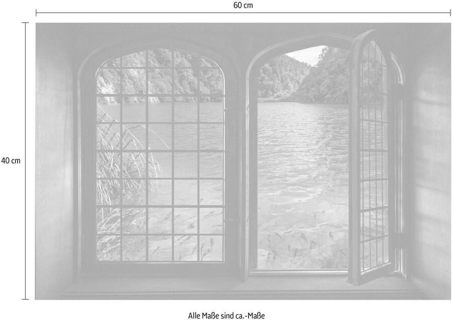 Queence Wandfolie Water Muursticker muurdecoratie zelfklevend 3D raam