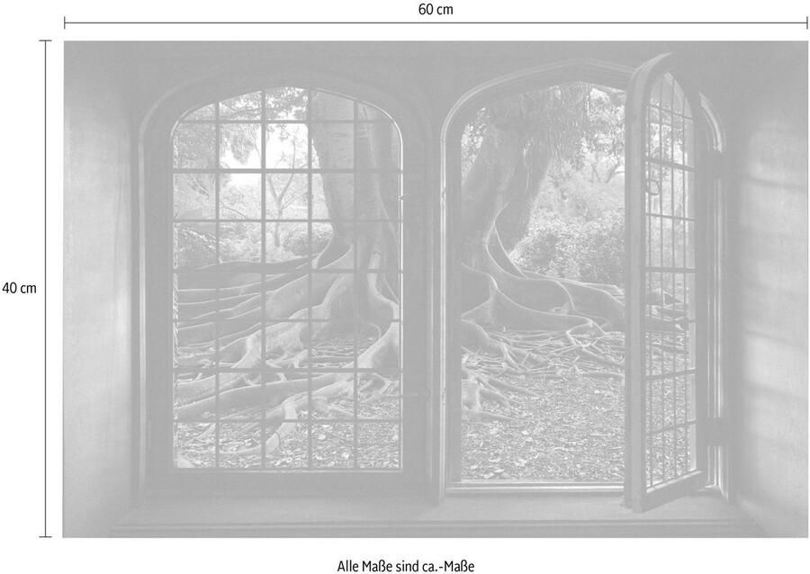 Queence Wandfolie Wortels Muursticker muurdecoratie zelfklevend 3D raam