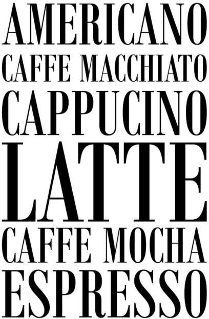 Queence Sierobject voor aan de wand Koffie cappuccino expresso ... Opschrift op plaatstaal