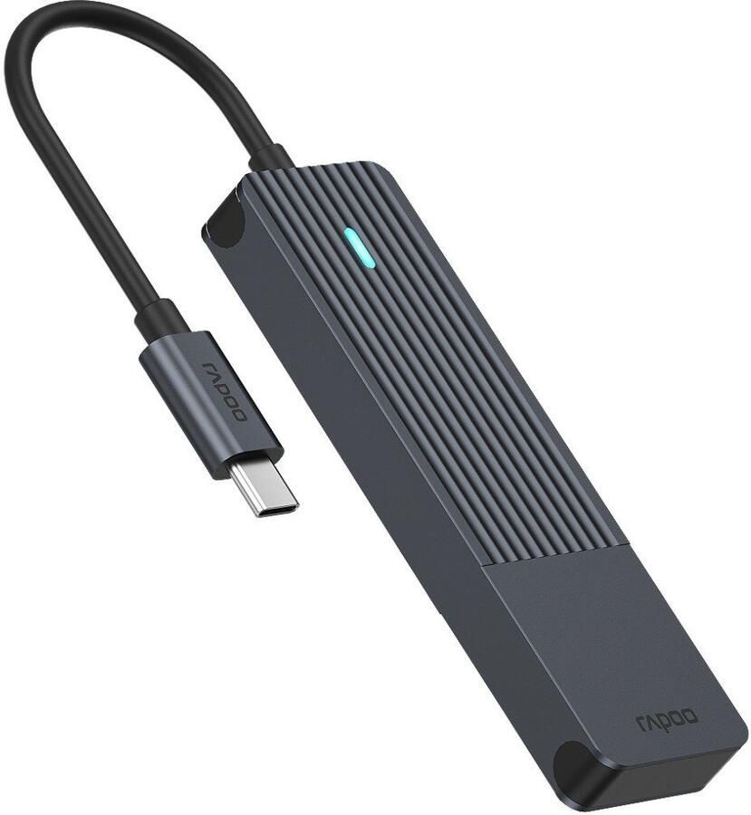 Rapoo USB-adapter UCH-4001 USB-C hub USB-C naar USB-A grijs