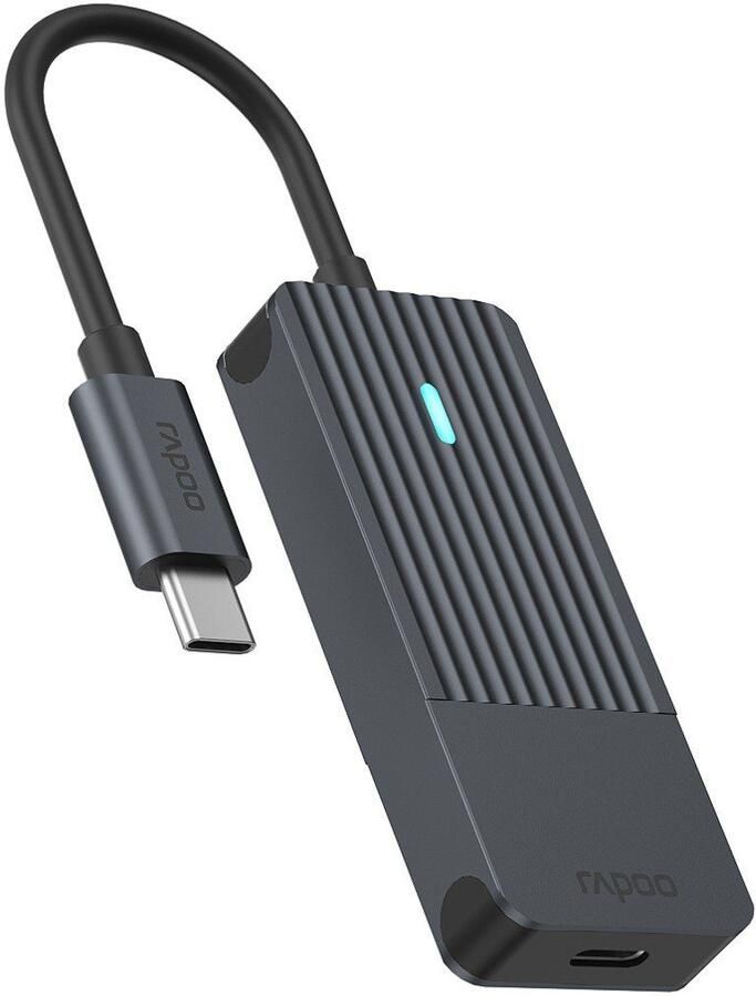 Rapoo USB-adapter UCH-4002 USB-C hub USB-C naar USB-C grijs