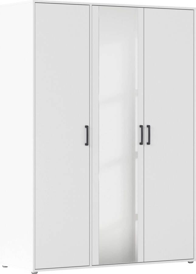 Rauch Draaideurkast Kledingkast kast garderobe linnenkast VOYAGER met moderne grepen in grijs-metallic en spiegel