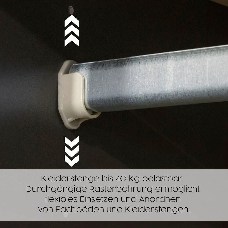 Rauch Draaideurkast Kledingkast kast garderobe waskast SHINJO Grepen en voeten van massief hout veel opbergruimte MADE IN GERMANY