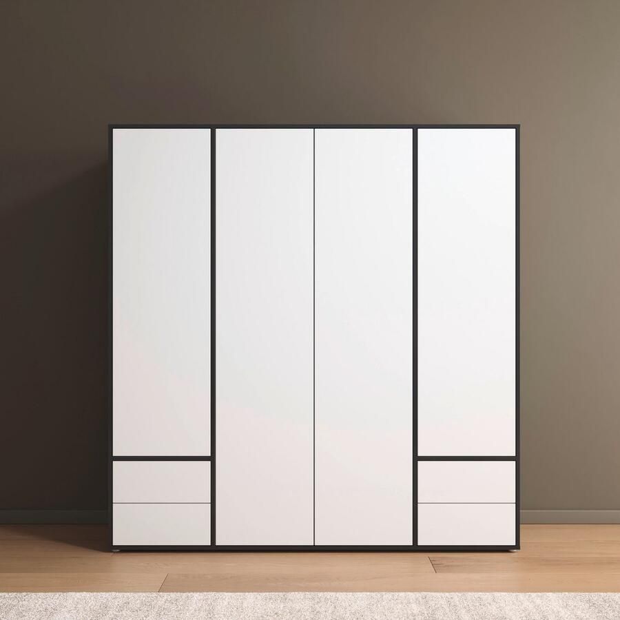 Rauch Draaideurkast Kledingkast Kast Garderobe Wasmand NABILA veel Opbergruimte met 2 lades en push-to-open functie topseller made in germany