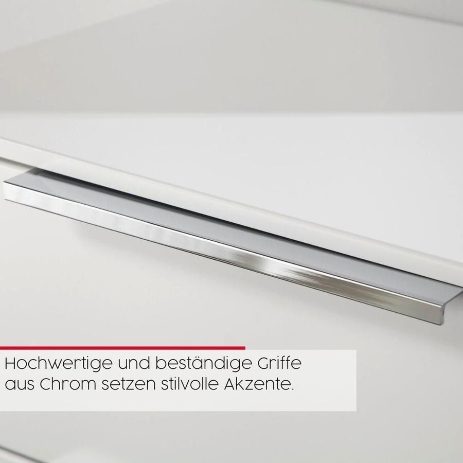 Rauch Kast met laden en deuren Commode deurkast sideboard combikast FLIPP met glasfront 3-deurs 5 lades soft-close functie bovenblad en glazen front