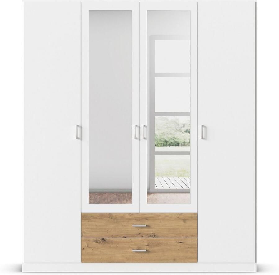 Rauch Kledingkast Kast Garderobe Wasmand GAMMA in 3 Breedtes veel opbergruimte met 6 lades met spiegel topseller made in germany
