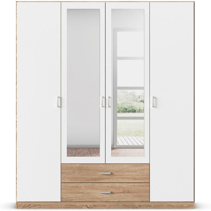 Rauch Kledingkast Kast Garderobe Wasmand GAMMA in 3 Breedtes veel opbergruimte met 6 lades met spiegel topseller made in germany