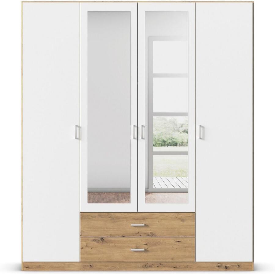 Rauch Kledingkast Kast Garderobe Wasmand GAMMA in 3 Breedtes veel opbergruimte met 6 lades met spiegel topseller made in germany