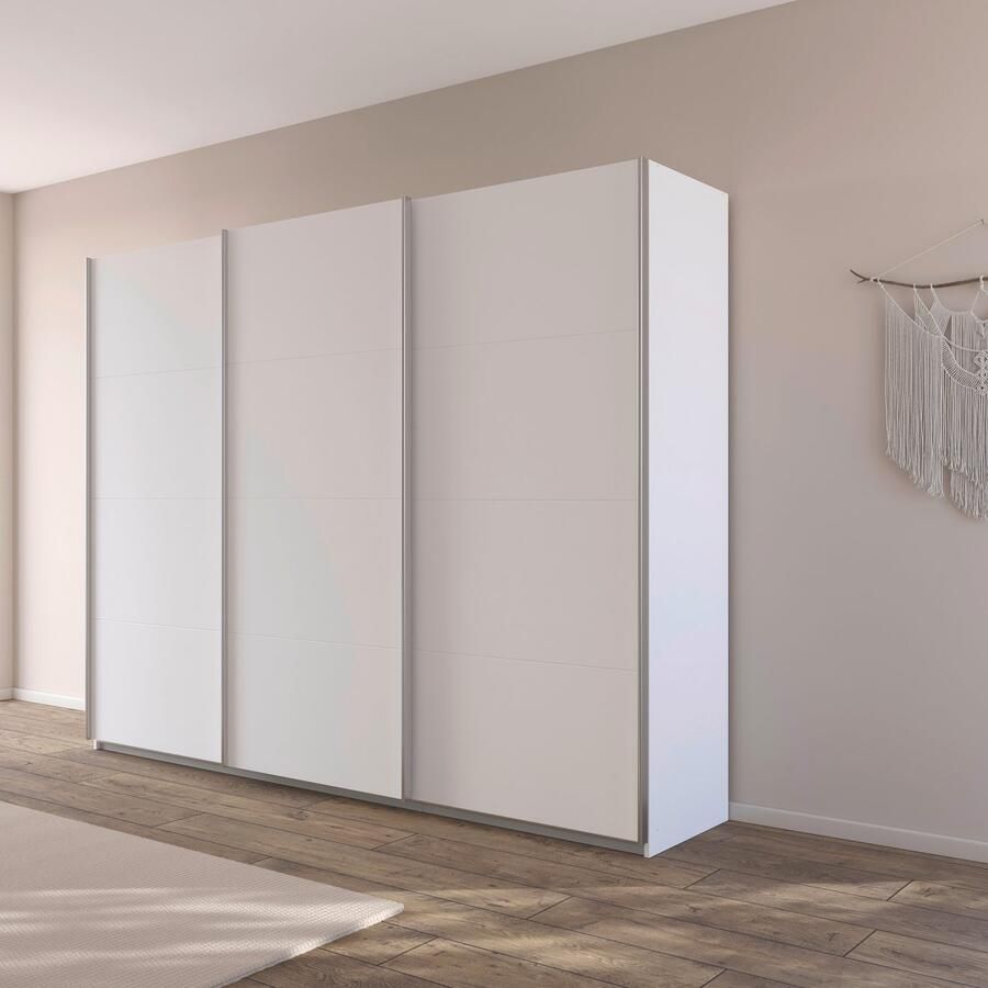 Rauch Schuifdeurkast Kledingkast kast garderobe AGORDO met decor- of hoogglansfront doordachte binnenuitrusting in 4 breedtes en 2 hoogtes made in germany