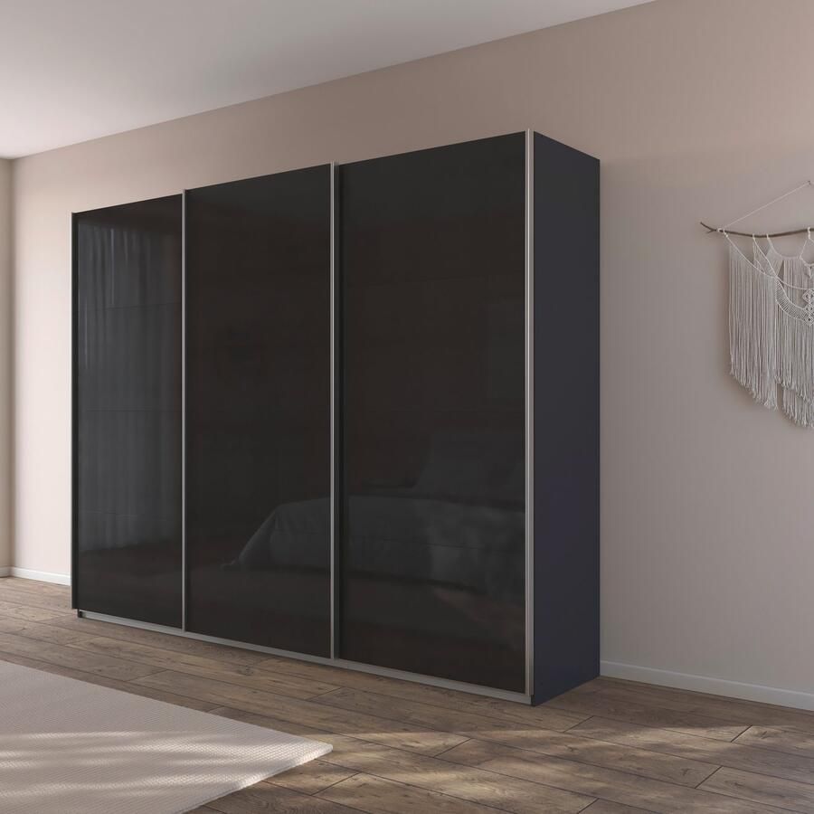 Rauch Schuifdeurkast Kledingkast kast garderobe AGORDO met decor- of hoogglansfront doordachte binnenuitrusting in 4 breedtes en 2 hoogtes made in germany