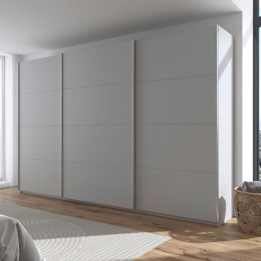 Rauch Schuifdeurkast Kledingkast kast garderobe AGORDO met decor- of hoogglansfront doordachte binnenuitrusting in 4 breedtes en 2 hoogtes made in germany