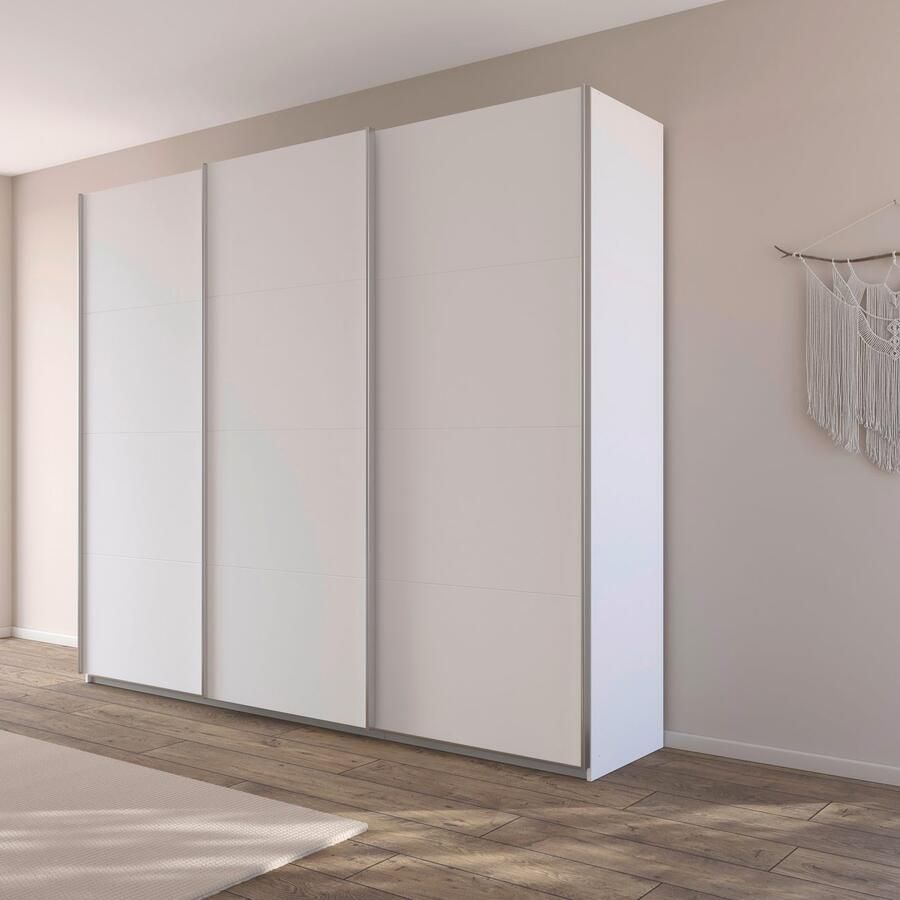 Rauch Schuifdeurkast Kledingkast kast garderobe AGORDO met decor- of hoogglansfront doordachte binnenuitrusting in 4 breedtes en 2 hoogtes made in germany