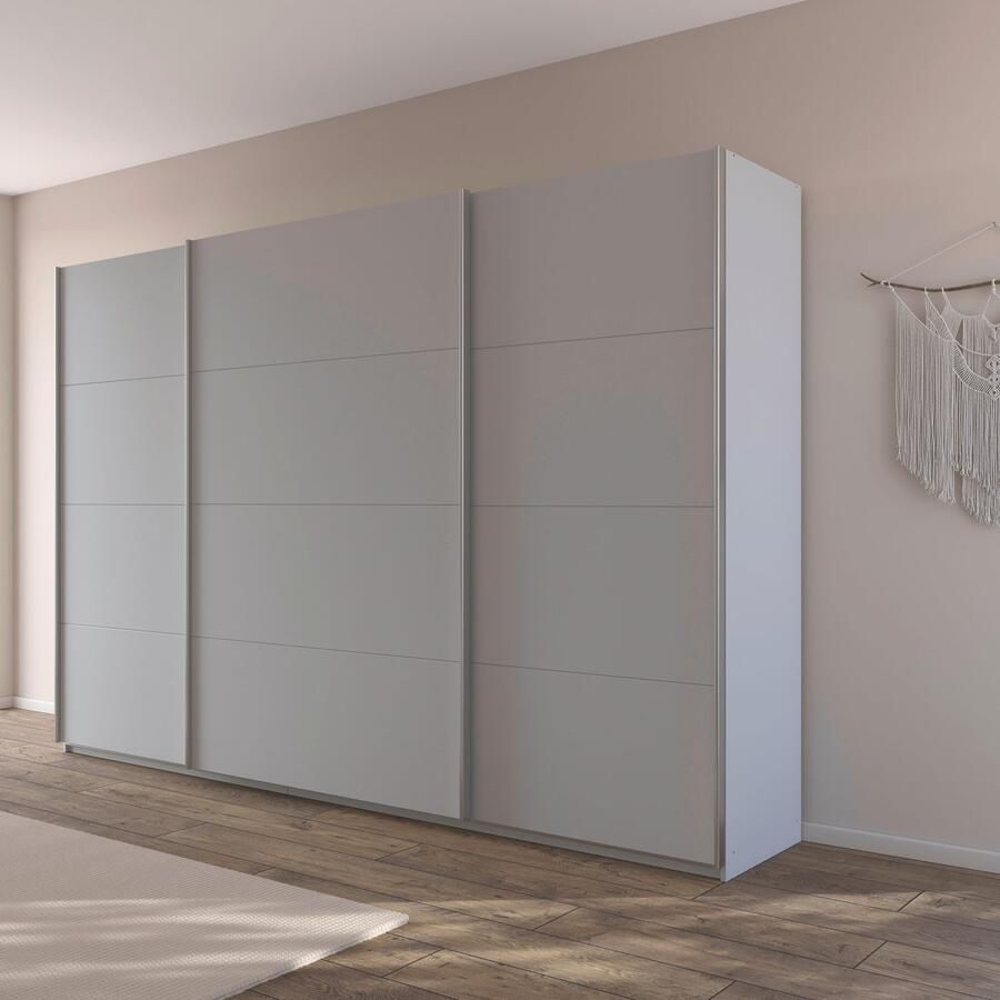 Rauch Schuifdeurkast Kledingkast kast garderobe AGORDO met decor- of hoogglansfront doordachte binnenuitrusting in 4 breedtes en 2 hoogtes made in germany