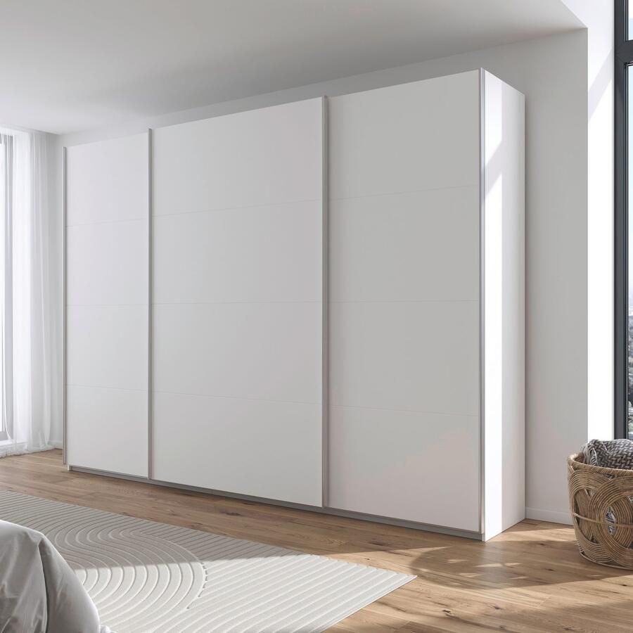 Rauch Schuifdeurkast Kledingkast kast garderobe AGORDO met decor- of hoogglansfront doordachte binnenuitrusting in 4 breedtes en 2 hoogtes made in germany