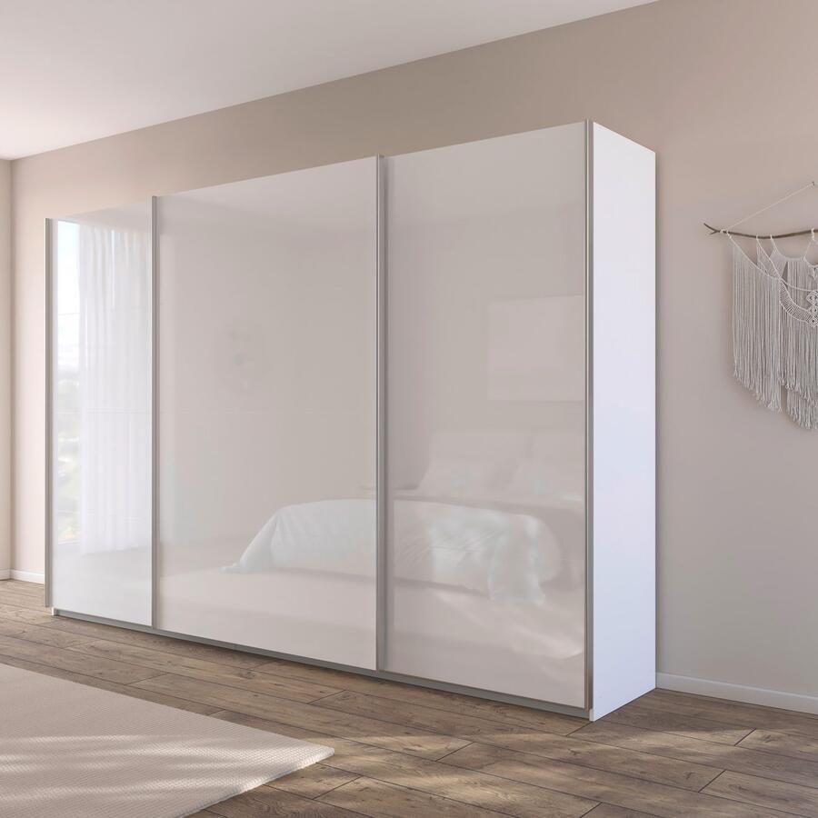 Rauch Schuifdeurkast Kledingkast kast garderobe AGORDO met decor- of hoogglansfront doordachte binnenuitrusting in 4 breedtes en 2 hoogtes made in germany