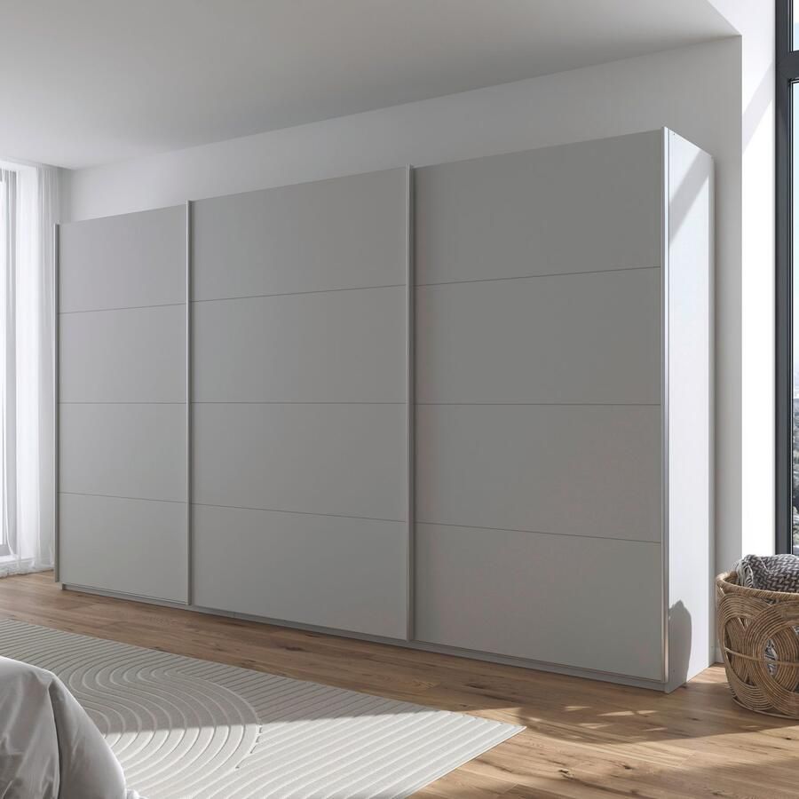 Rauch Schuifdeurkast Kledingkast kast garderobe AGORDO met decor- of hoogglansfront doordachte binnenuitrusting in 4 breedtes en 2 hoogtes made in germany