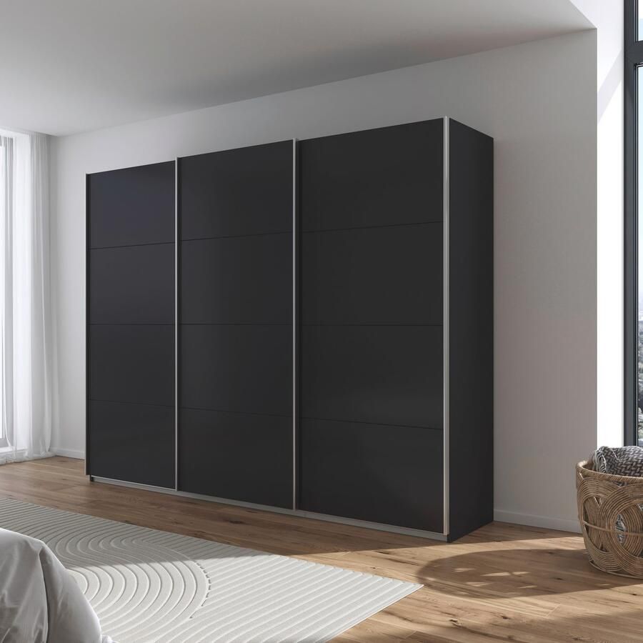 Rauch Schuifdeurkast Kledingkast kast garderobe AGORDO met decor- of hoogglansfront doordachte binnenuitrusting in 4 breedtes en 2 hoogtes made in germany