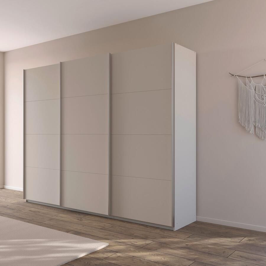 Rauch Schuifdeurkast Kledingkast kast garderobe AGORDO met decor- of hoogglansfront doordachte binnenuitrusting in 4 breedtes en 2 hoogtes made in germany