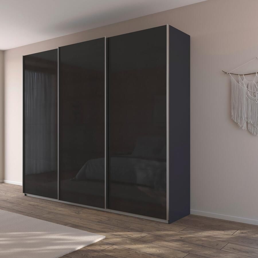 Rauch Schuifdeurkast Kledingkast kast garderobe AGORDO met decor- of hoogglansfront doordachte binnenuitrusting in 4 breedtes en 2 hoogtes made in germany