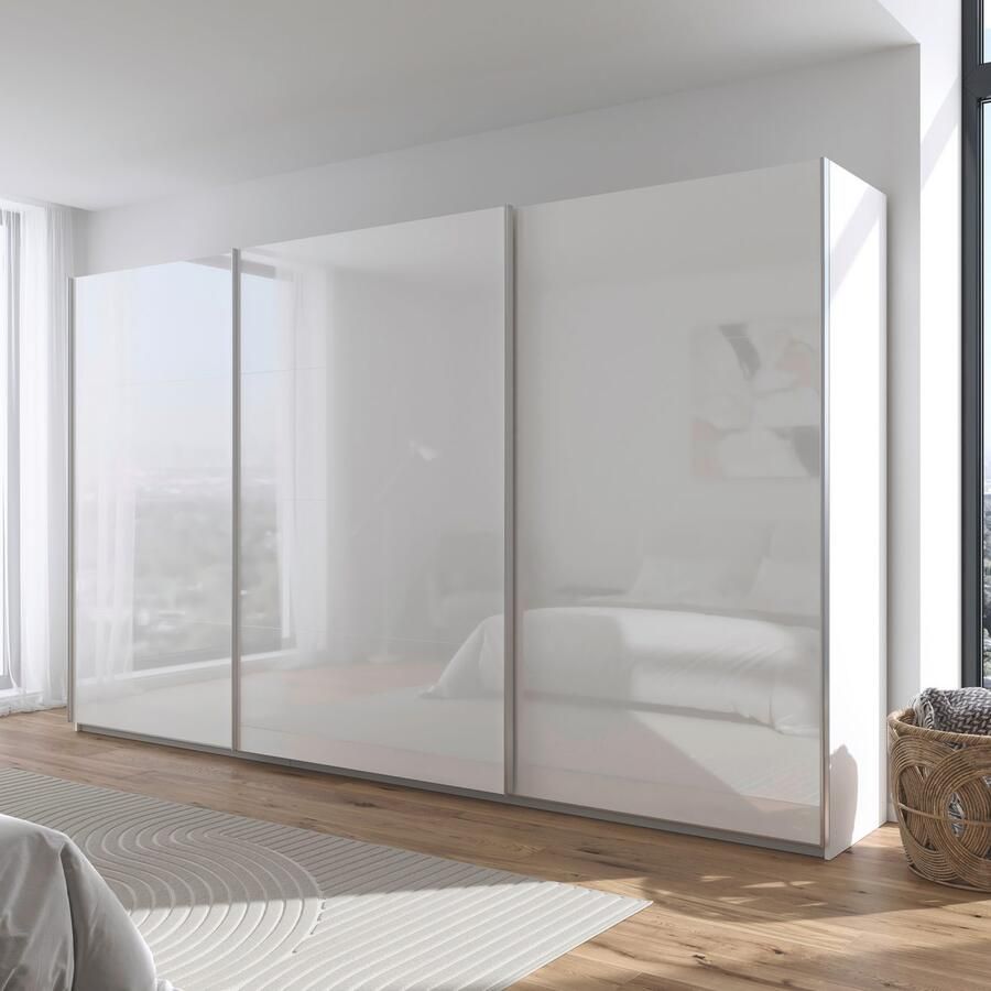 Rauch Schuifdeurkast Kledingkast kast garderobe AGORDO met decor- of hoogglansfront doordachte binnenuitrusting in 4 breedtes en 2 hoogtes made in germany