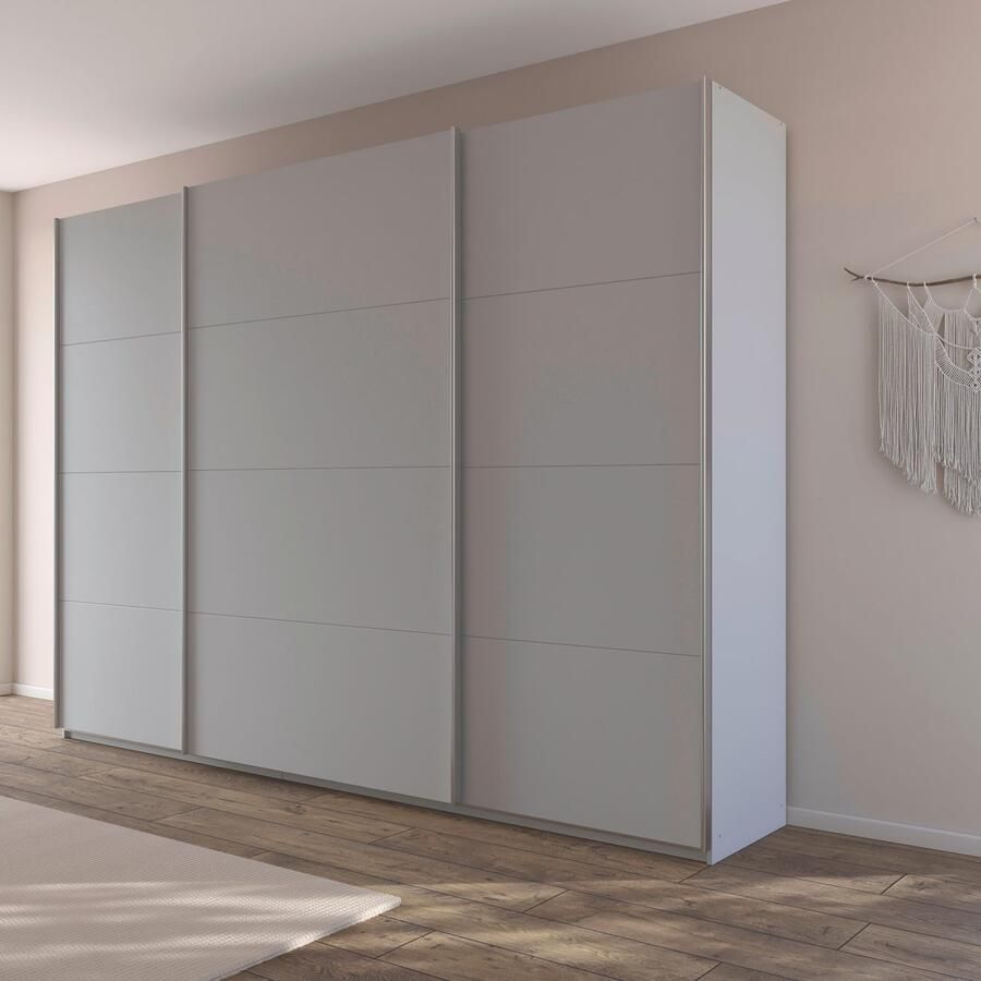 Rauch Schuifdeurkast Kledingkast kast garderobe AGORDO met decor- of hoogglansfront doordachte binnenuitrusting in 4 breedtes en 2 hoogtes made in germany