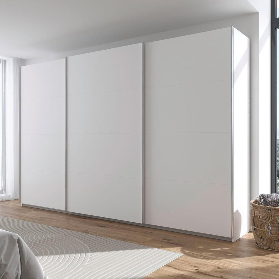 Rauch Schuifdeurkast Kledingkast kast garderobe AGORDO met decor- of hoogglansfront doordachte binnenuitrusting in 4 breedtes en 2 hoogtes made in germany