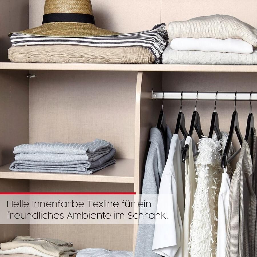 Rauch Schuifdeurkast Kledingkast kast garderobe slaapkamerkast SCALE-WOOD edel gesplitste front in massief takken eiken met spiegel made in germany