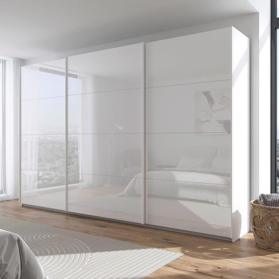 Rauch Schuifdeurkast Kledingkasten kast garderobe AGORDO met glazen front doordachte binnenuitrusting in 4 breedtes en 2 hoogtes made in germany