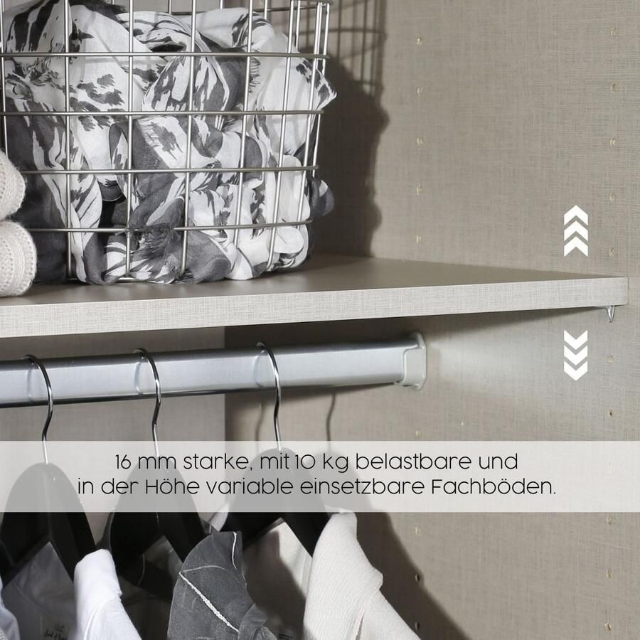 Rauch Schuifdeurkast Kledingkast garderobe TOPSELLER AURELIO met 3 uitrustingsvarianten 3 verschillende uitrustingsvarianten handgrepen van metaal made in germany