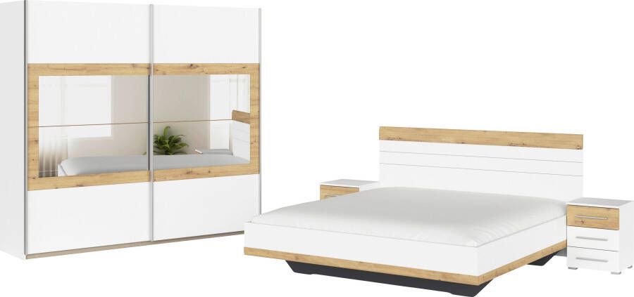 Rauch Slaapkamerserie Tarragona Kast in 3 breedtes bed in 2 breedtes 2 nachttafels MADE IN GERMANY (set)