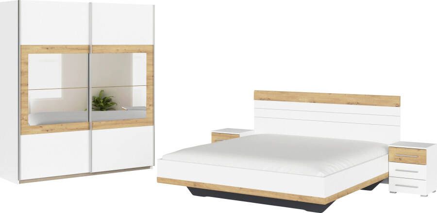 Rauch Slaapkamerserie Tarragona Kast in 3 breedtes bed in 2 breedtes 2 nachttafels MADE IN GERMANY (set)