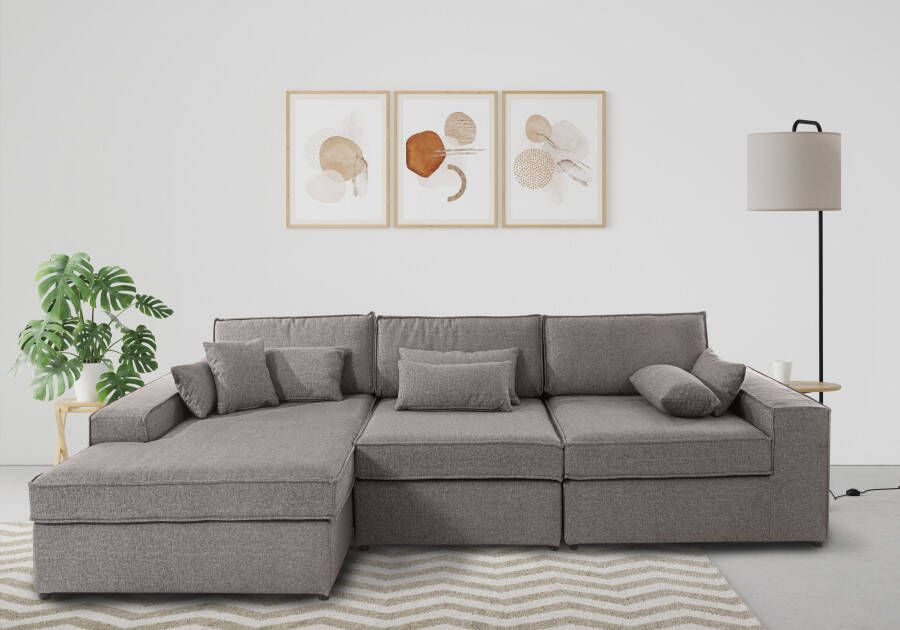 OTTO Hoekbank Enid L-vorm 3 delen bestaand uit modules in vele overtrekken ook in breedribcord