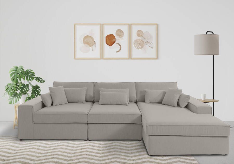 OTTO Hoekbank Enid L-vorm 3 delen bestaand uit modules in vele overtrekken ook in breedribcord