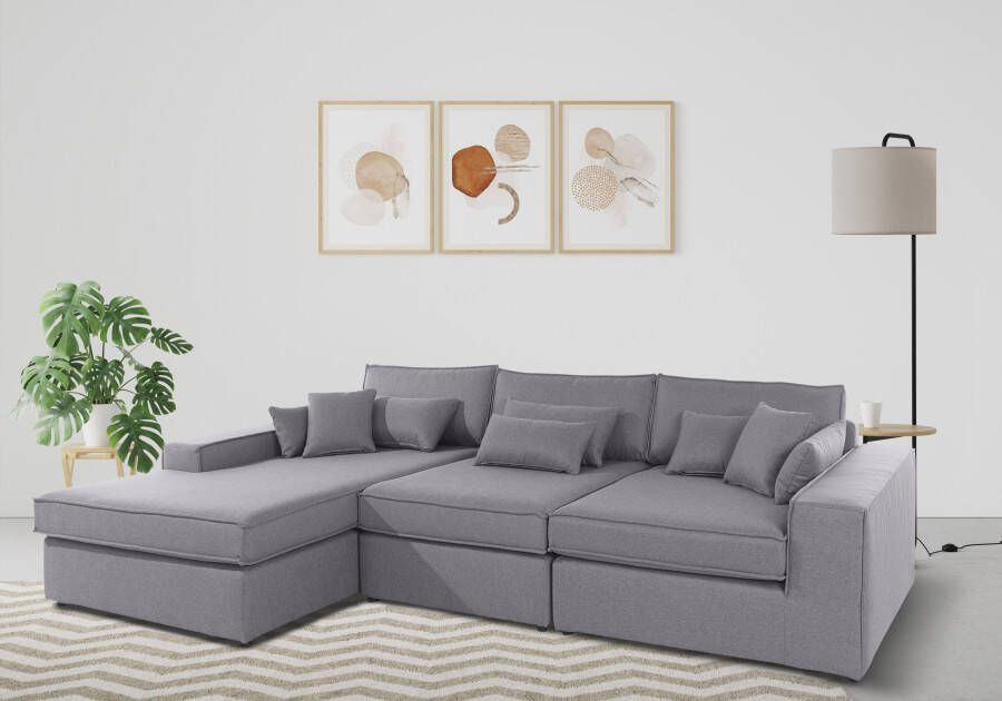 OTTO Hoekbank Enid L-vorm 3 delen bestaand uit modules in vele overtrekken ook in breedribcord