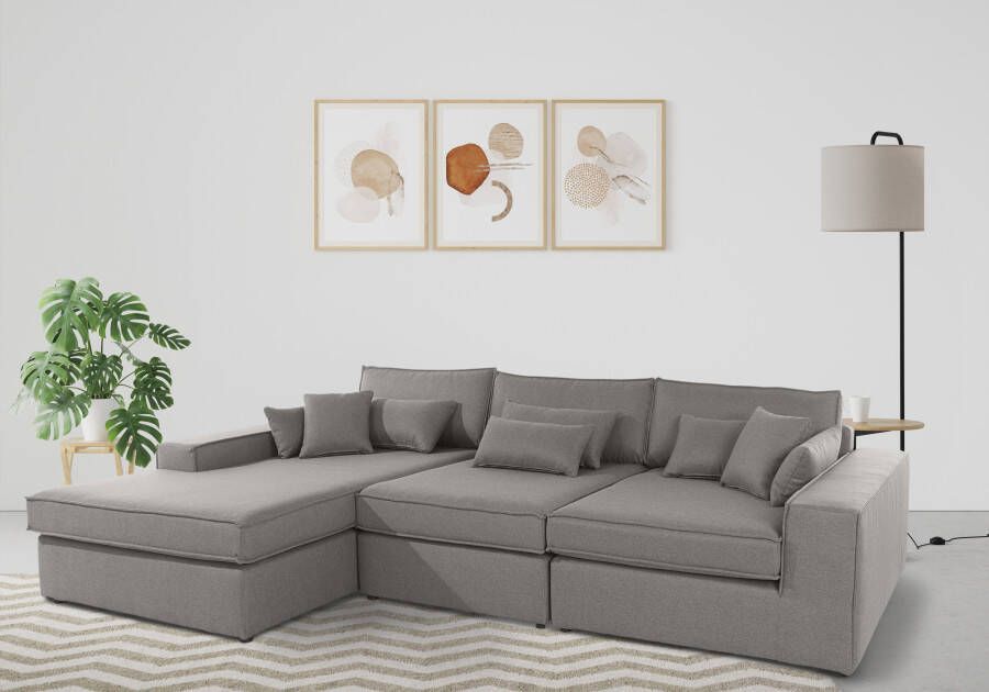 OTTO Hoekbank Enid L-vorm 3 delen bestaand uit modules in vele overtrekken ook in breedribcord