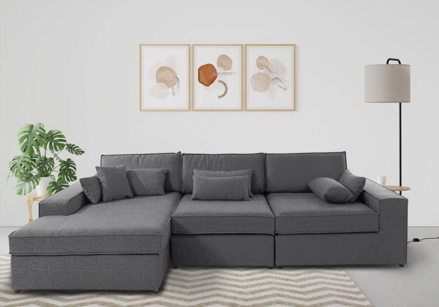 OTTO Hoekbank Enid L-vorm 3 delen bestaand uit modules in vele overtrekken ook in breedribcord